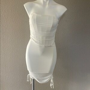 Fashion Nova Bombshell Ru he'd Mini Skirt Set